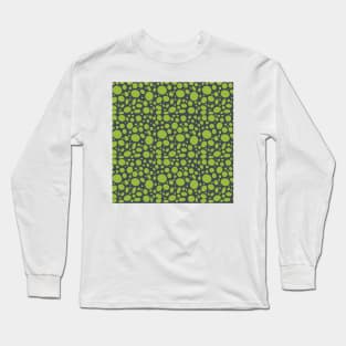 Green dots on inkwell grey Long Sleeve T-Shirt